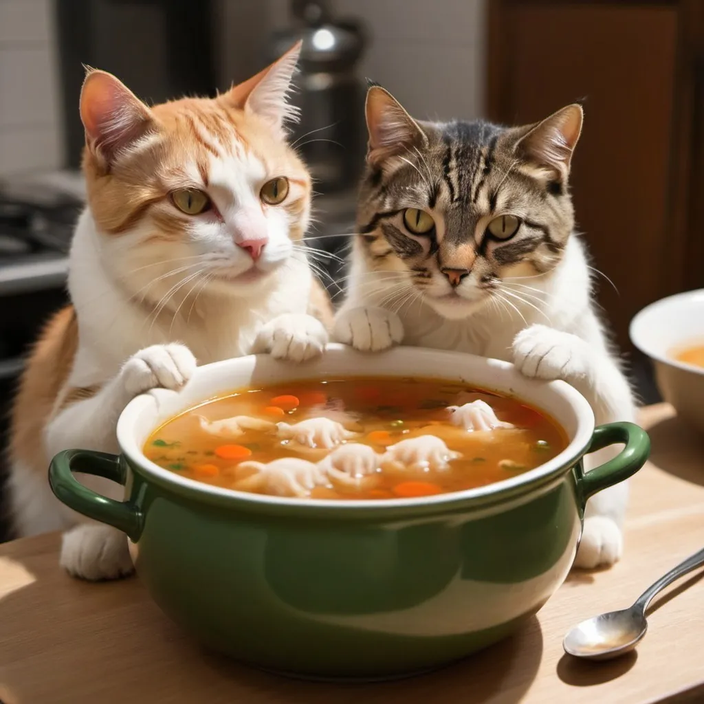 Canned cat or cat soup